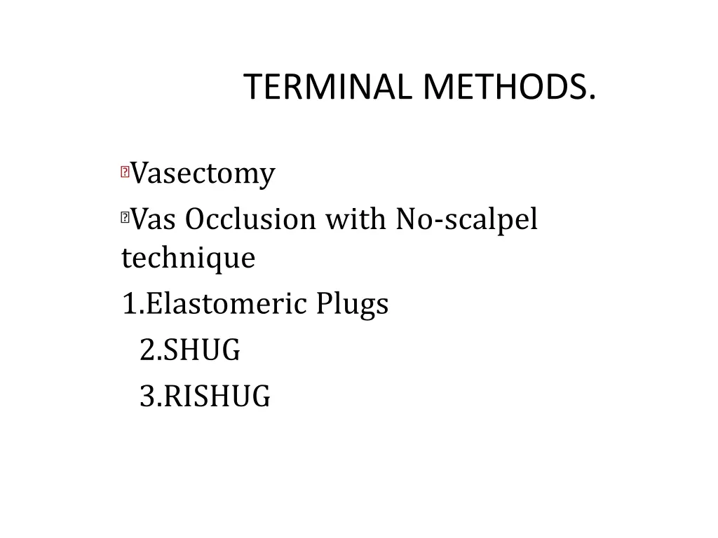 terminal methods 2