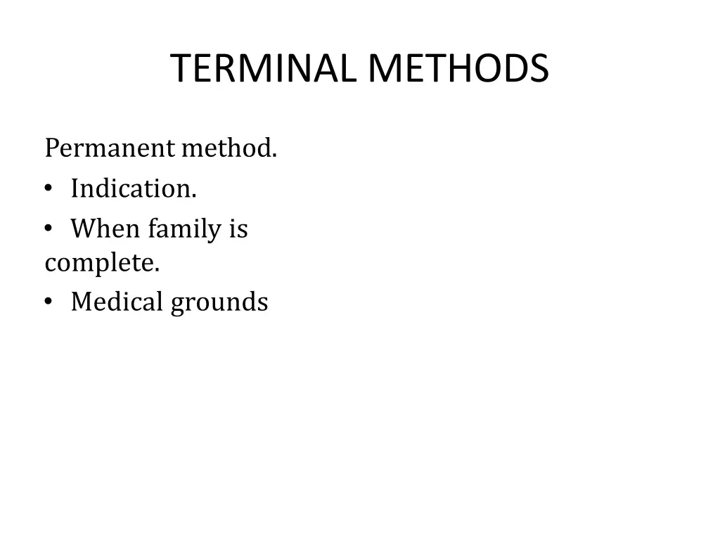 terminal methods