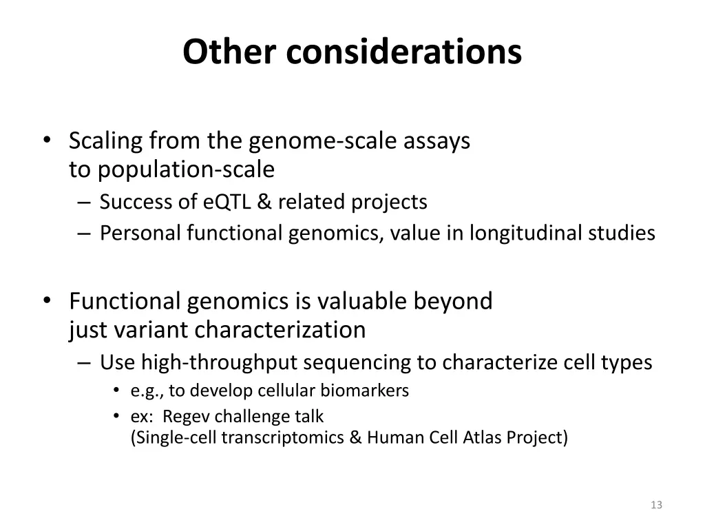 other considerations