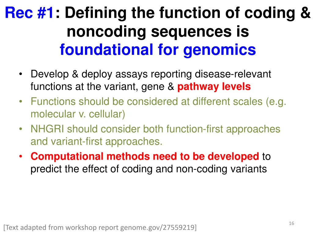 rec 1 defining the function of coding noncoding 1