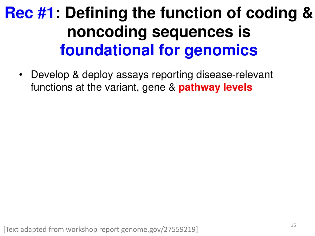 rec 1 defining the function of coding noncoding
