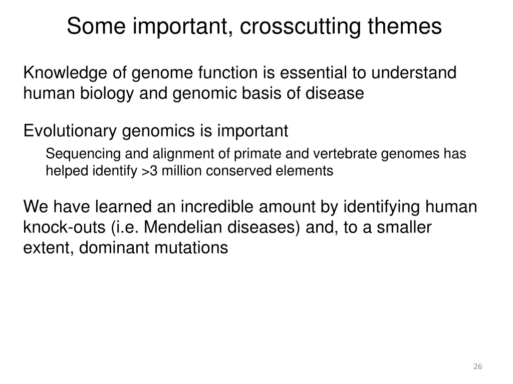 some important crosscutting themes 4