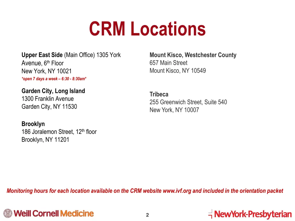 crm locations