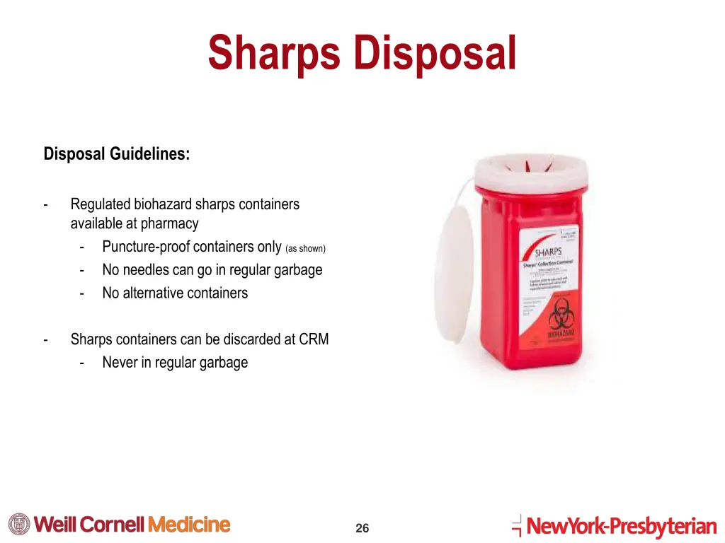 sharps disposal