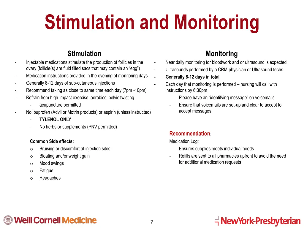 stimulation and monitoring