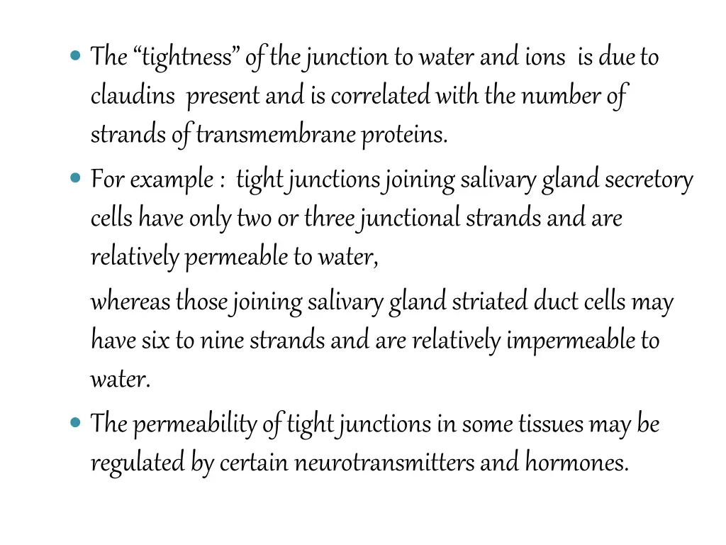 the tightness of the junction to waterandions