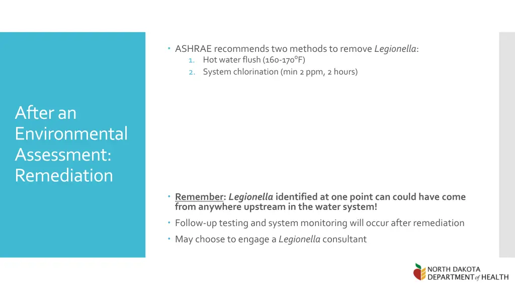ashrae recommends two methods to remove