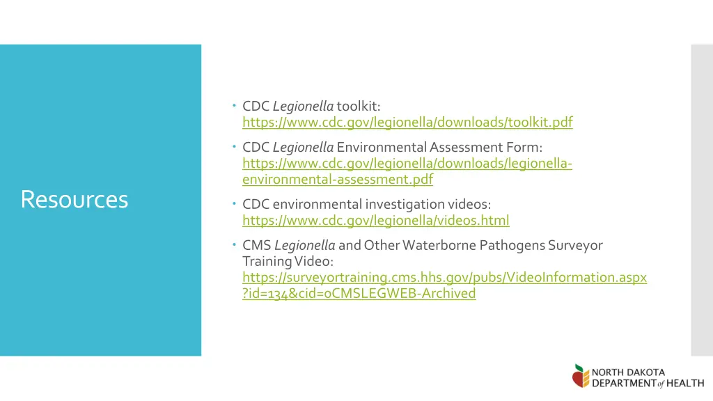 cdc legionella toolkit https