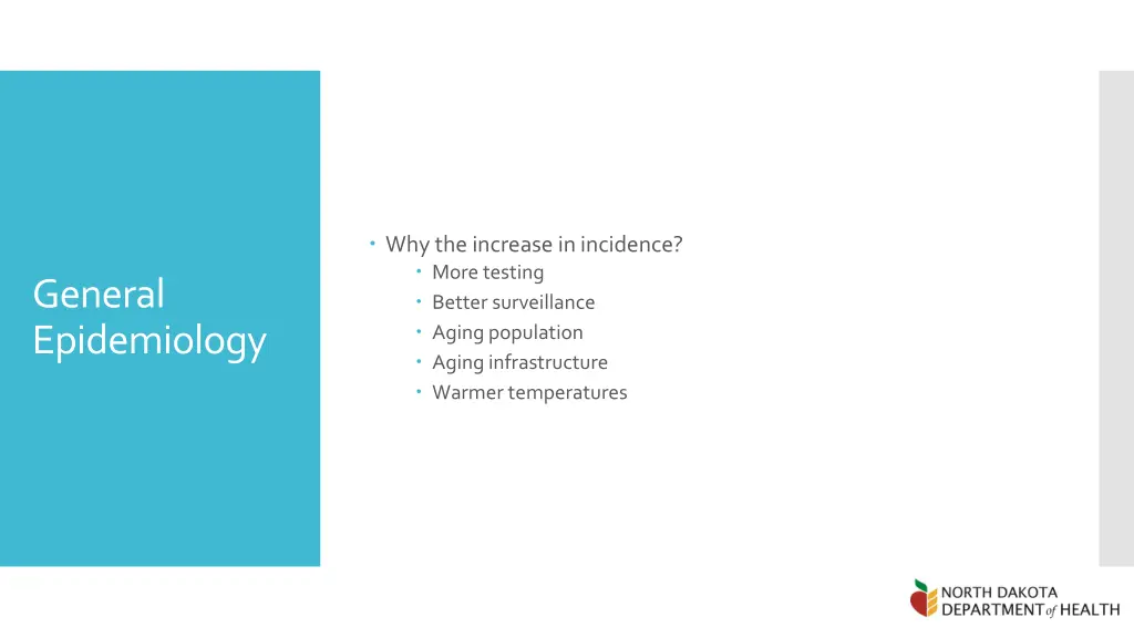 why the increase in incidence more testing better