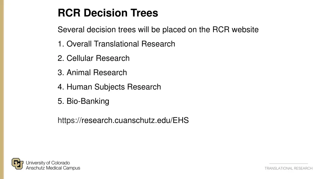 rcr decision trees