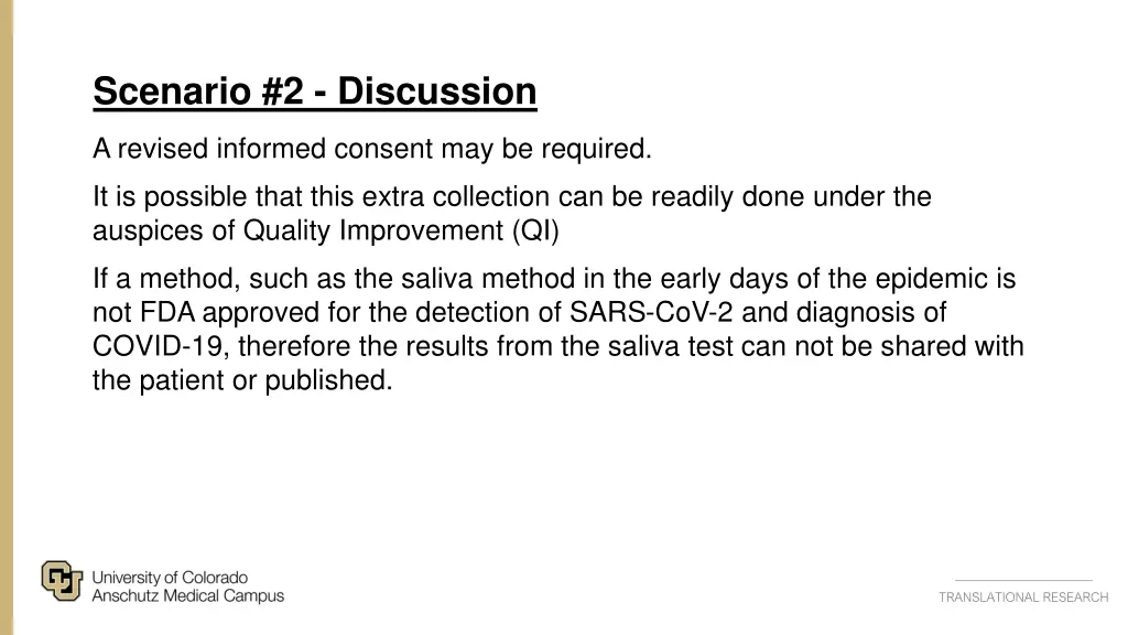scenario 2 discussion