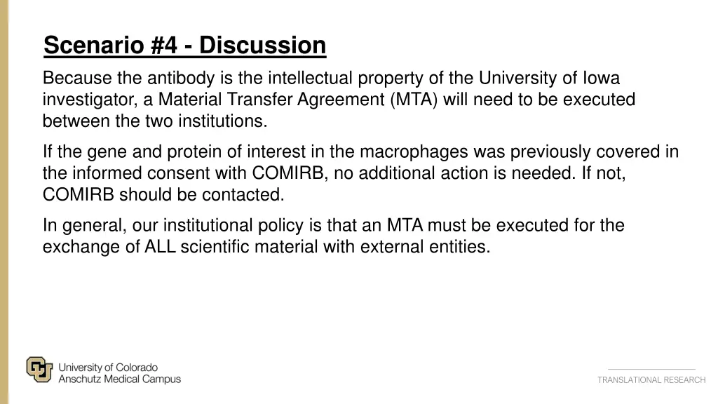 scenario 4 discussion because the antibody