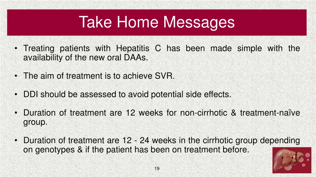 take home messages