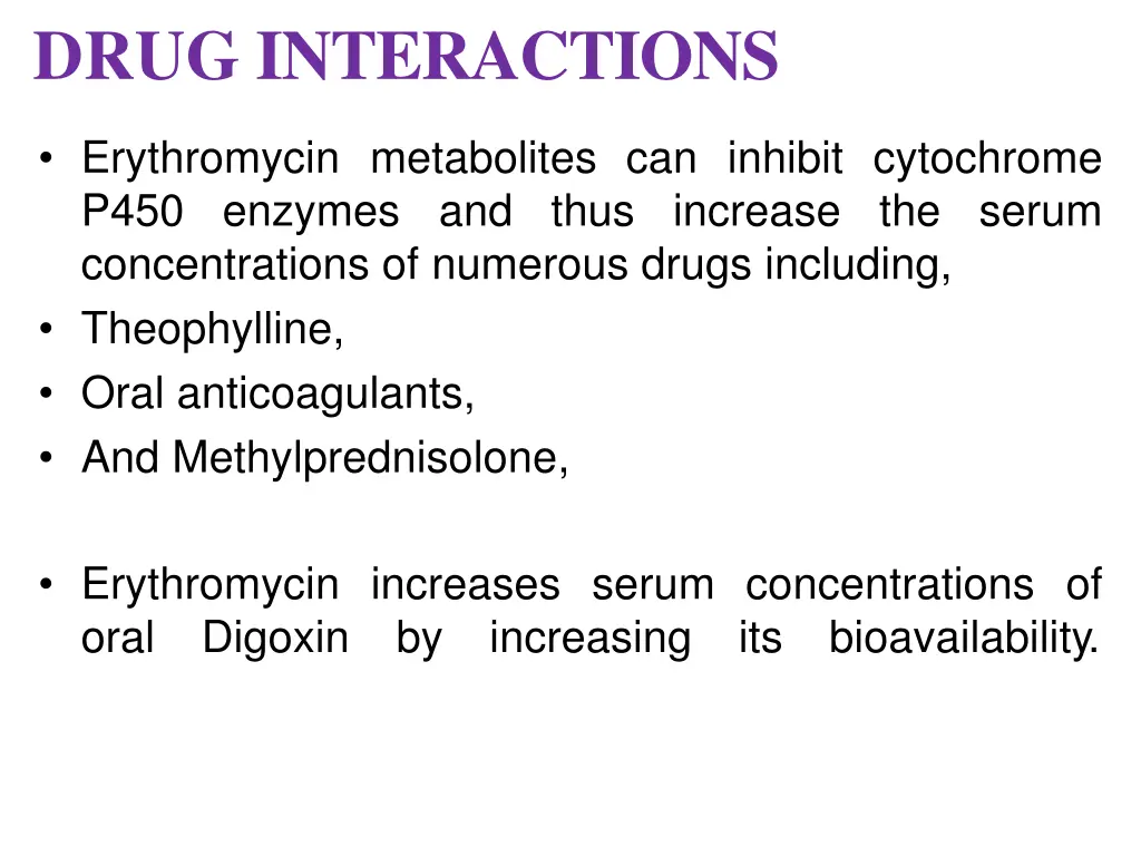 drug interactions