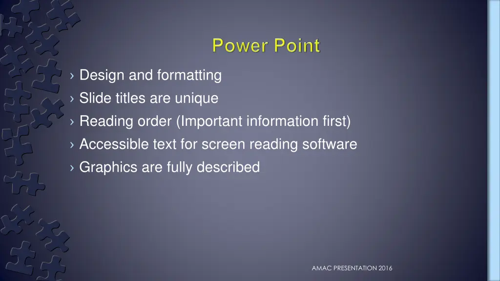 design and formatting slide titles are unique