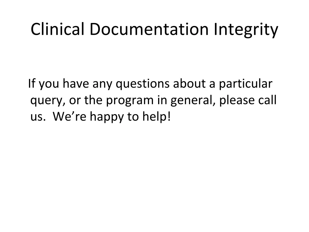 clinical documentation integrity