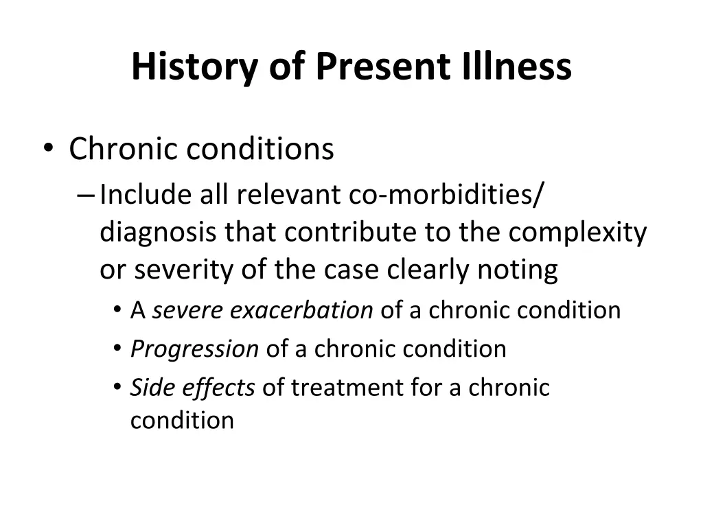 history of present illness 3