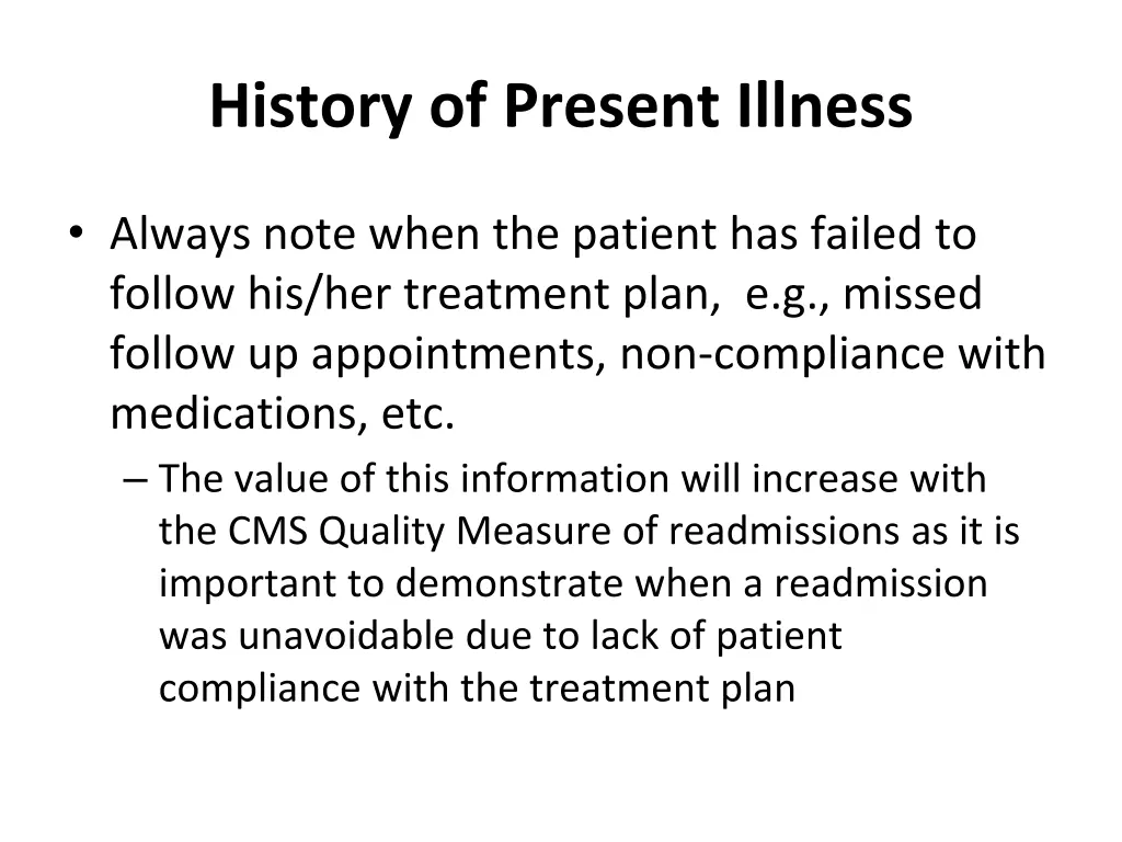 history of present illness 4