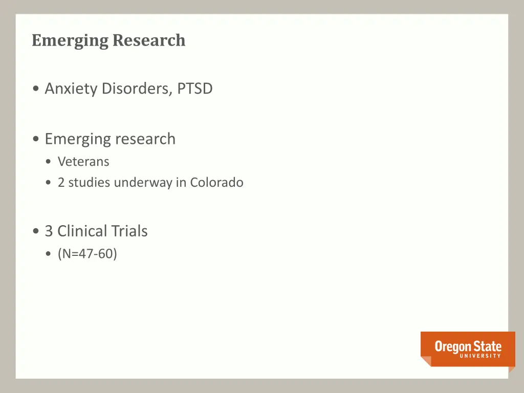 emerging research