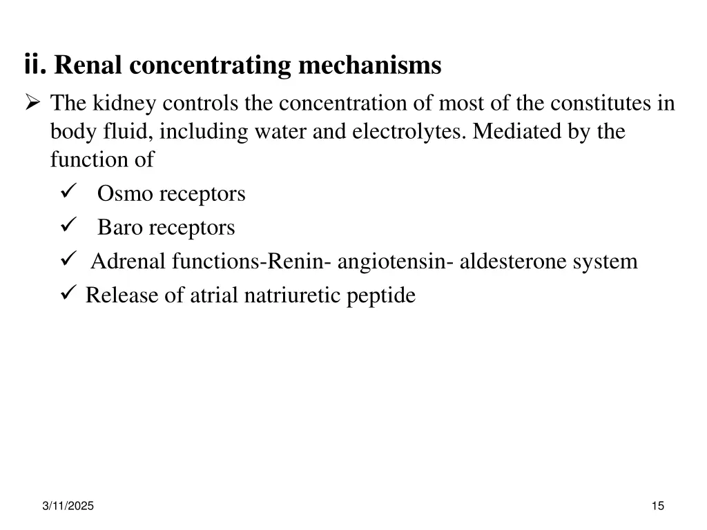 ii renal concentrating mechanisms the kidney