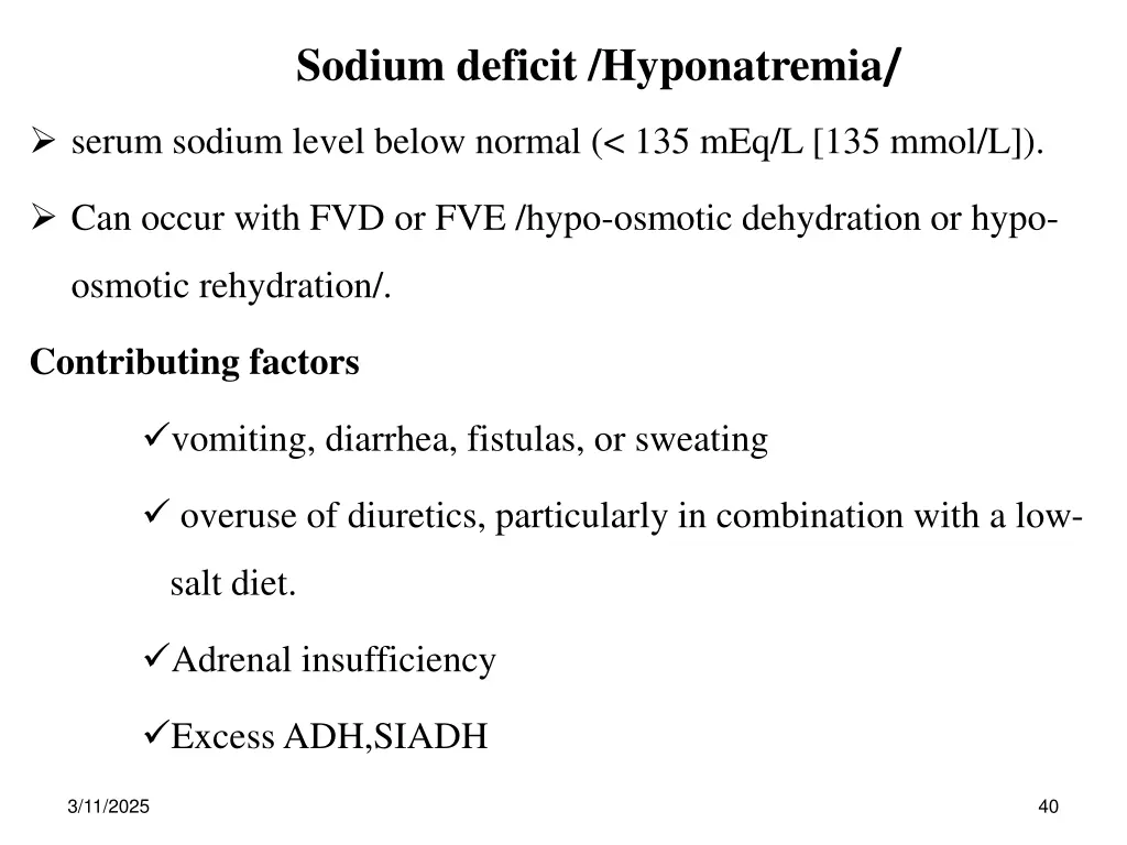 sodium deficit hyponatremia