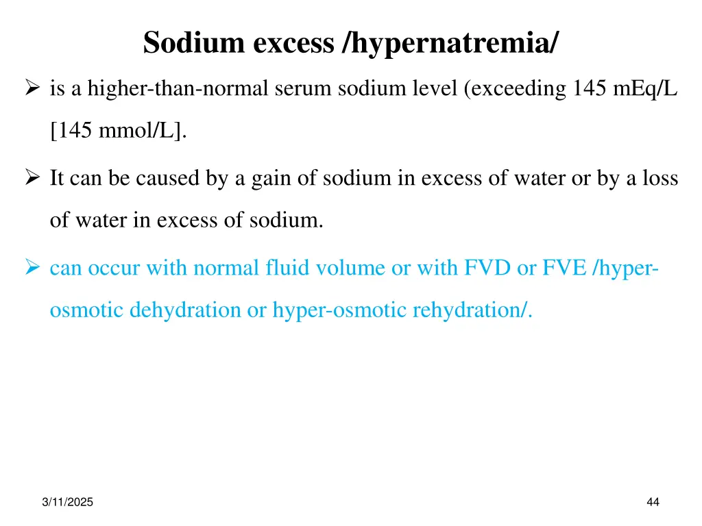 sodium excess hypernatremia