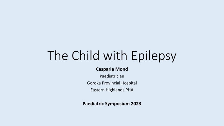 the child with epilepsy