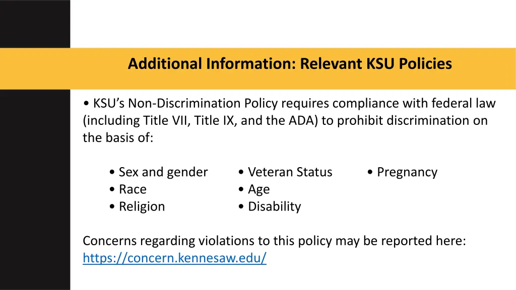 additional information relevant ksu policies 1