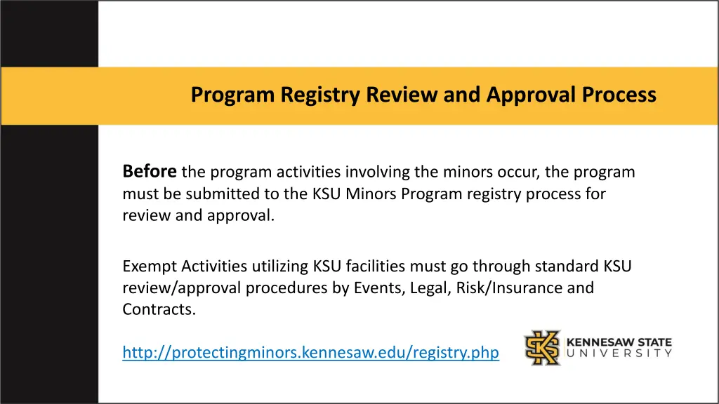 program registry review and approval process