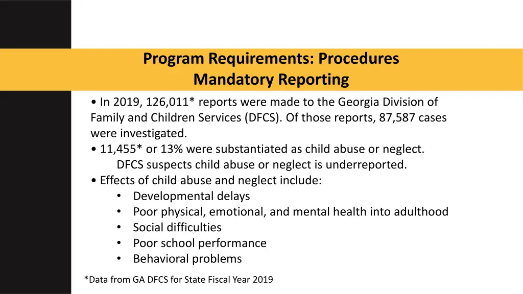 program requirements procedures mandatory 1