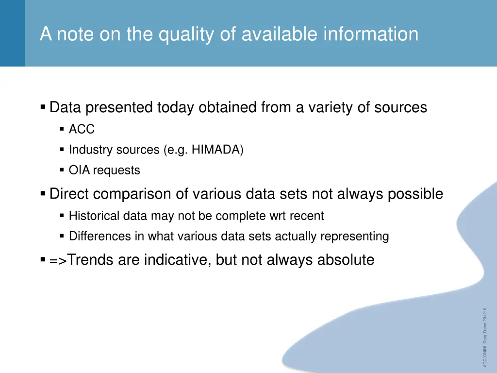 a note on the quality of available information