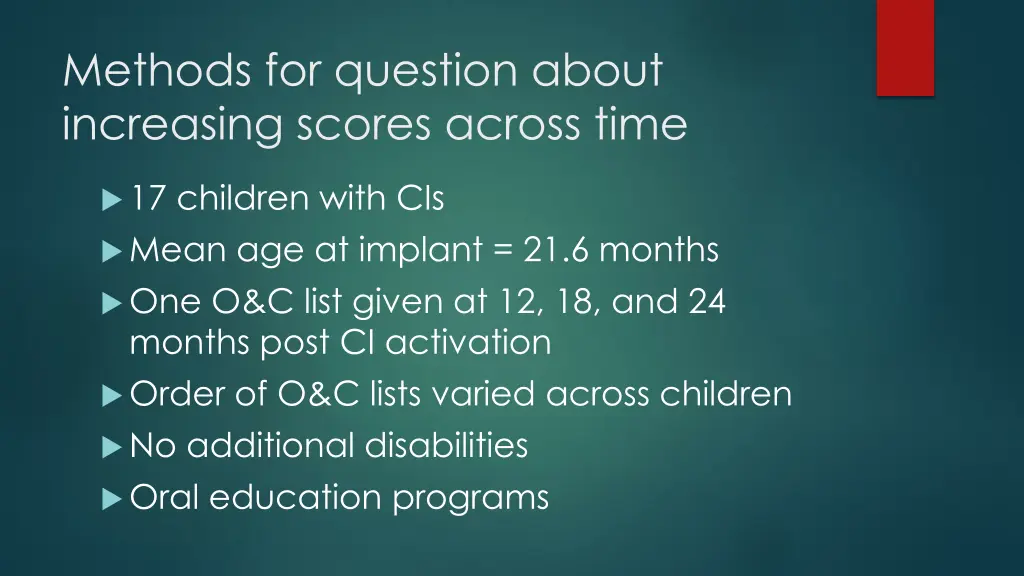 methods for question about increasing scores
