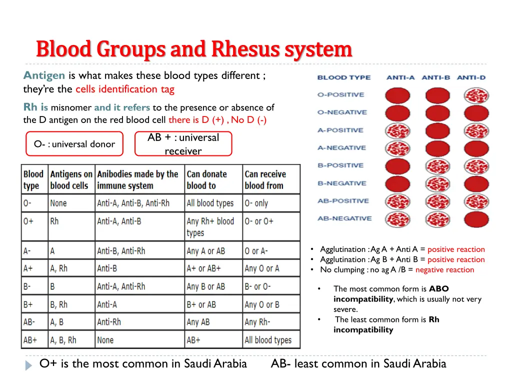 blood groups and rhesus system blood groups