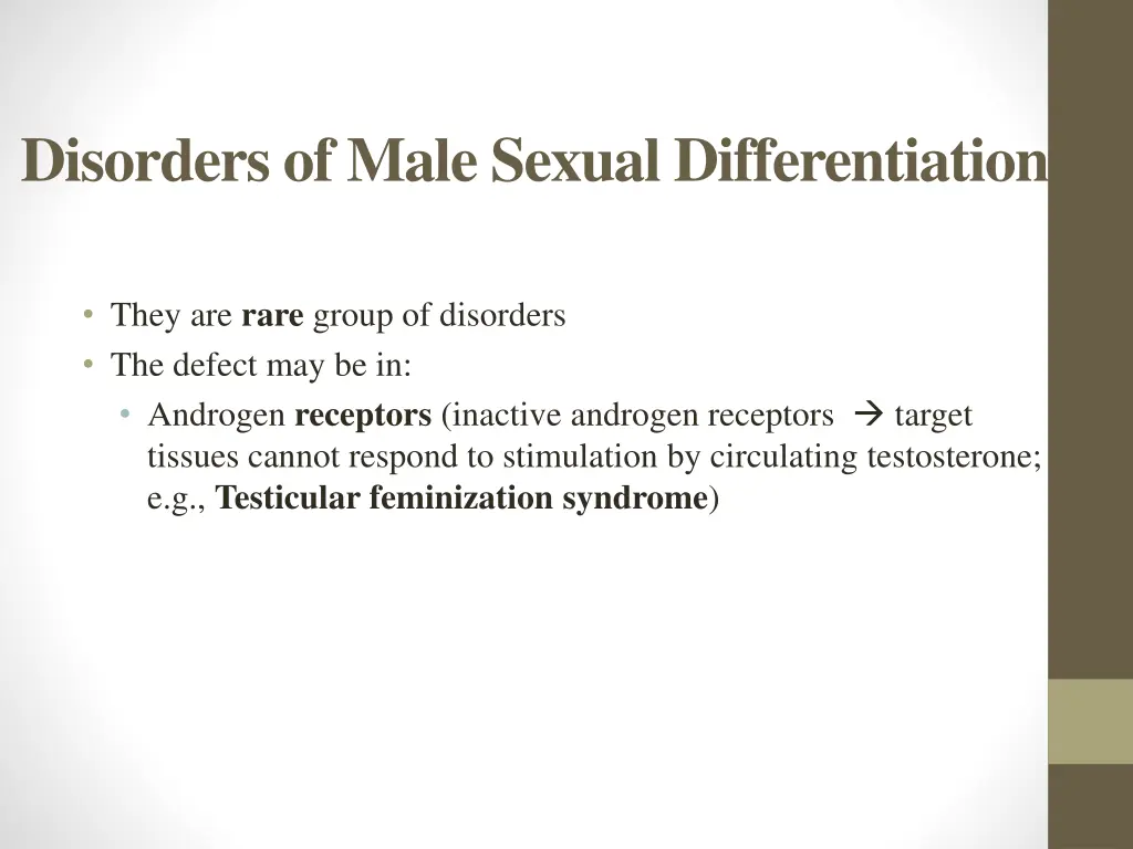 disorders of male sexual differentiation