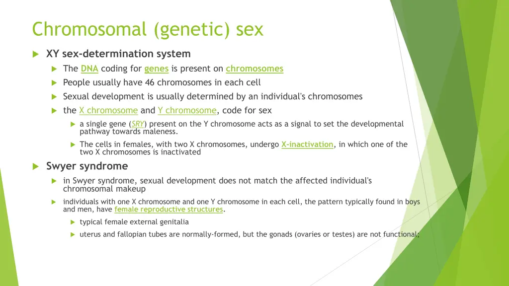 chromosomal genetic sex