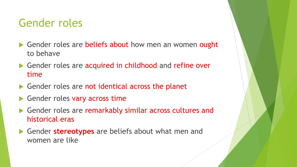 gender roles