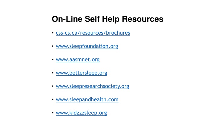 on line self help resources