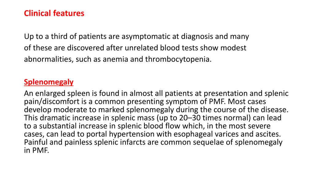 clinical features 1