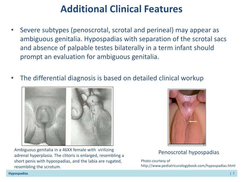 additional clinical features