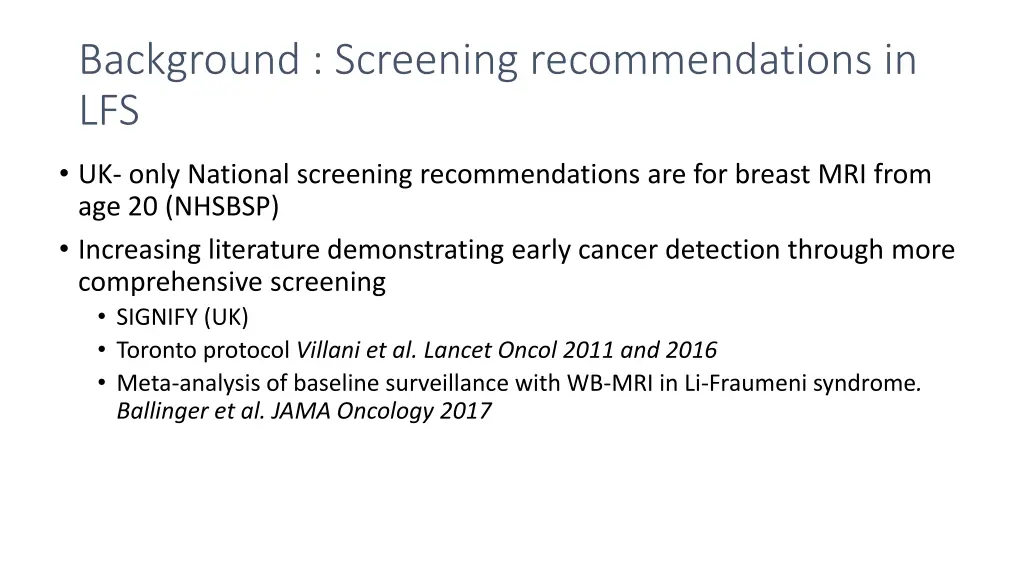background screening recommendations in lfs