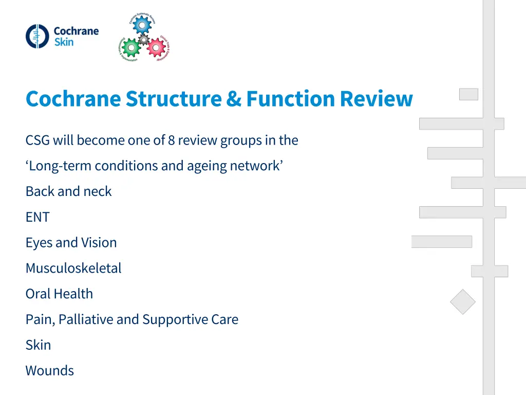 cochrane structure function review