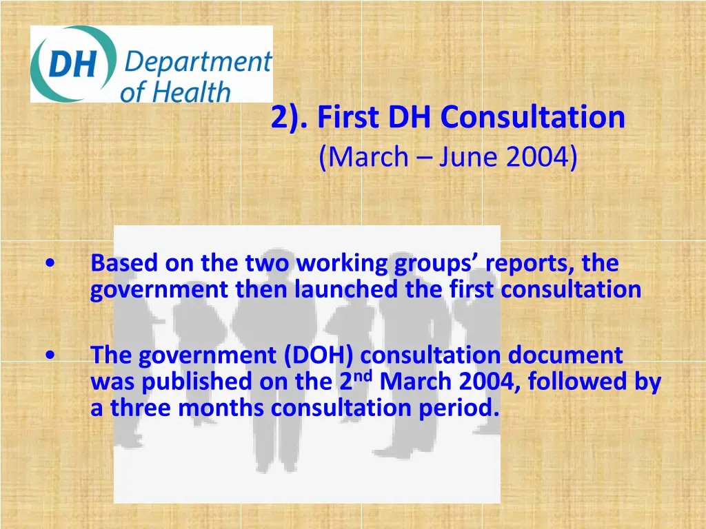 2 first dh consultation march june 2004