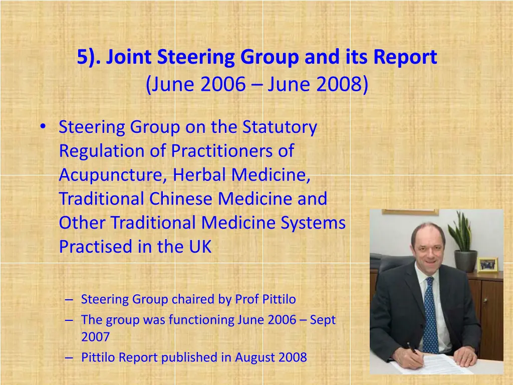 5 joint steering group and its report june 2006
