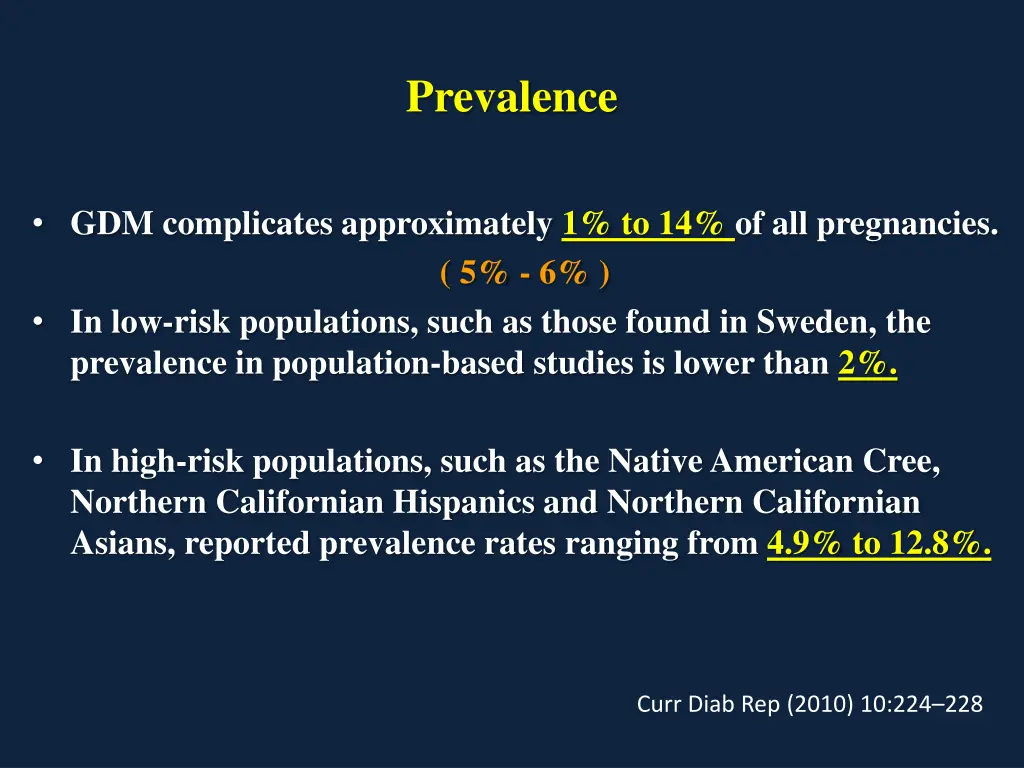 prevalence