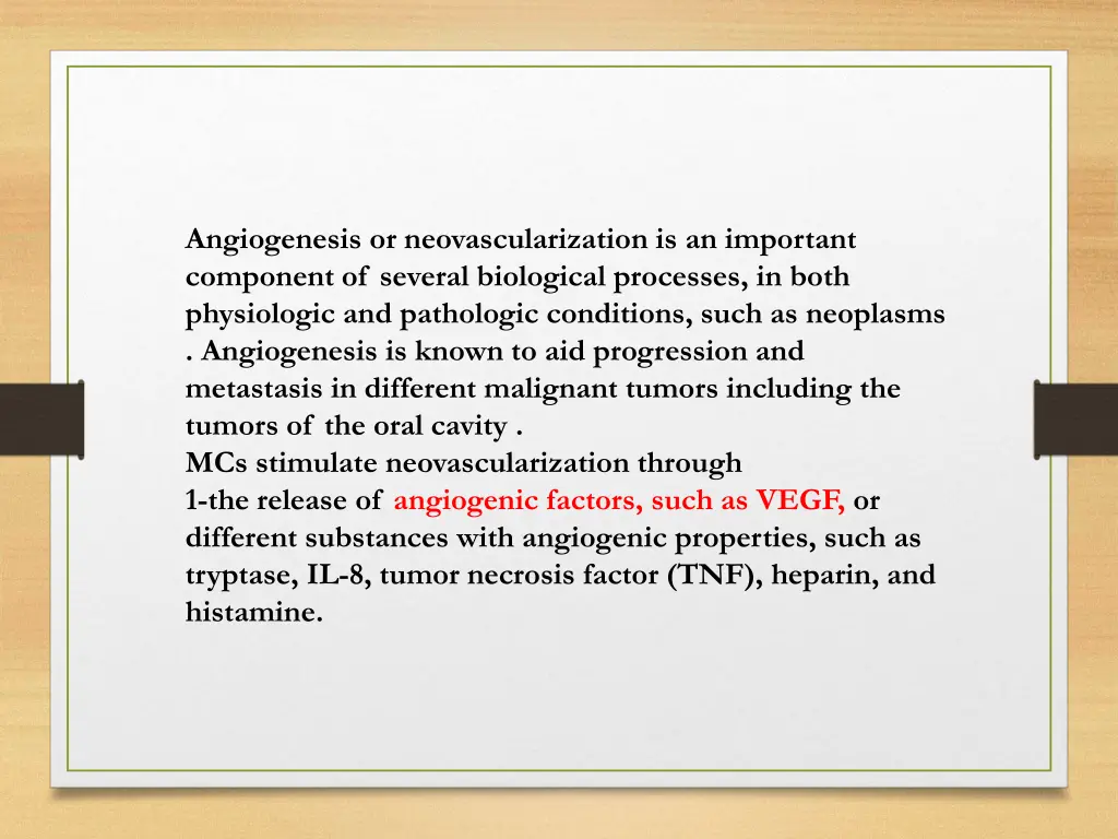 angiogenesis or neovascularization