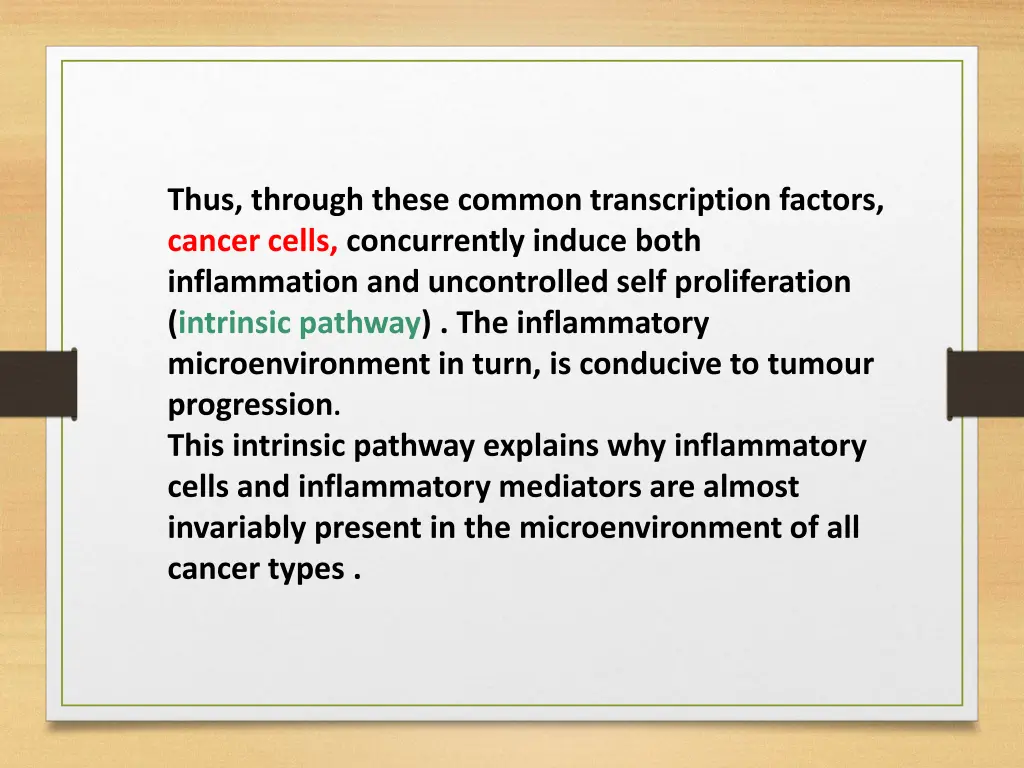 thus through these common transcription factors