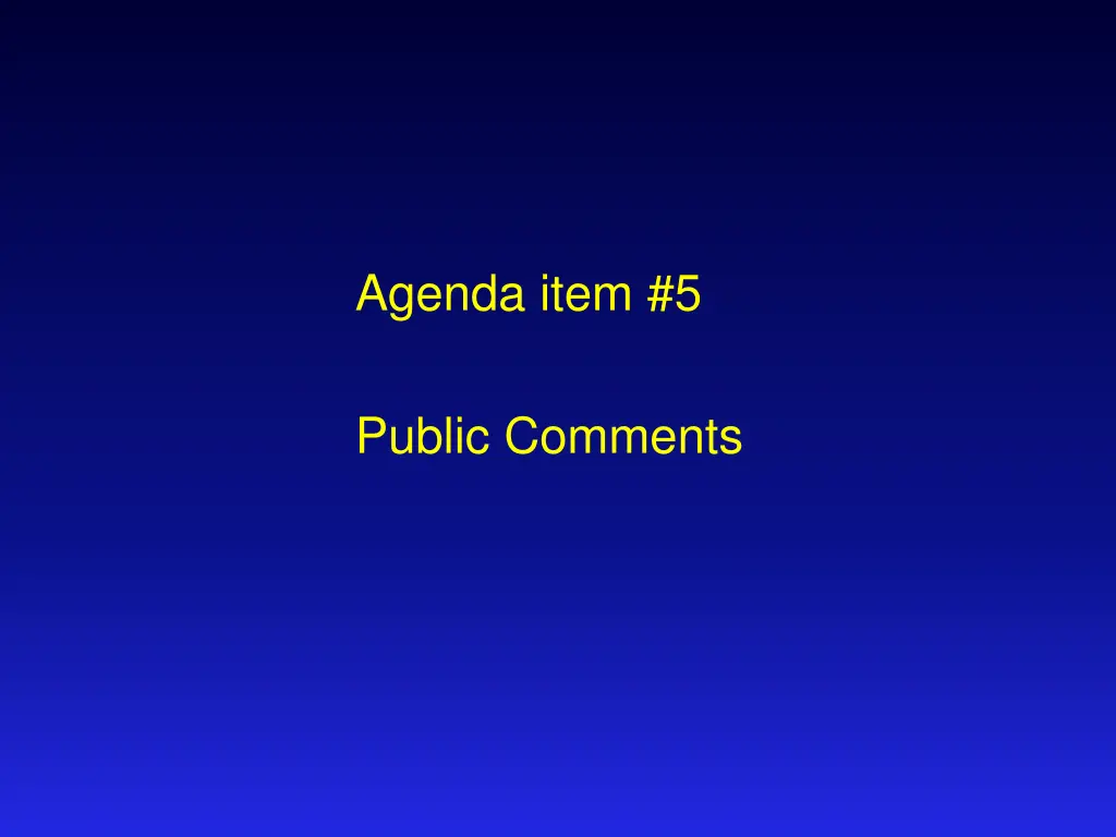 agenda item 5