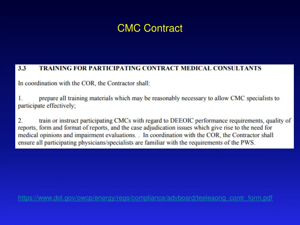 cmc contract