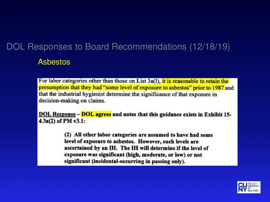 dol responses to board recommendations 12 18 19 3