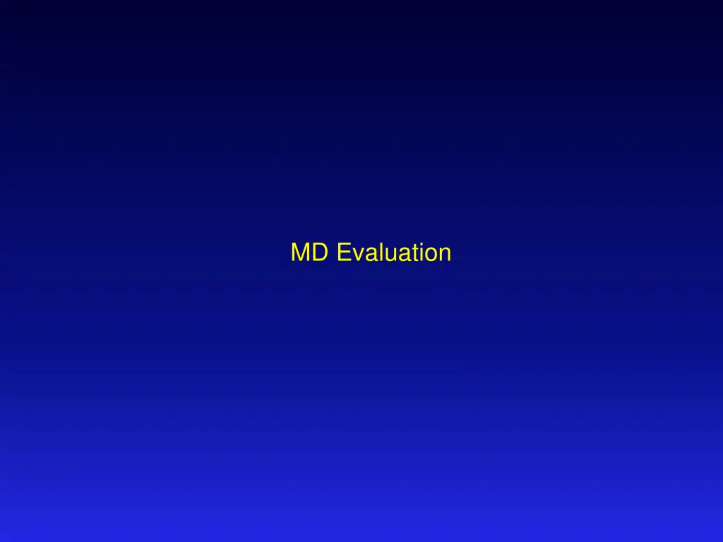 md evaluation